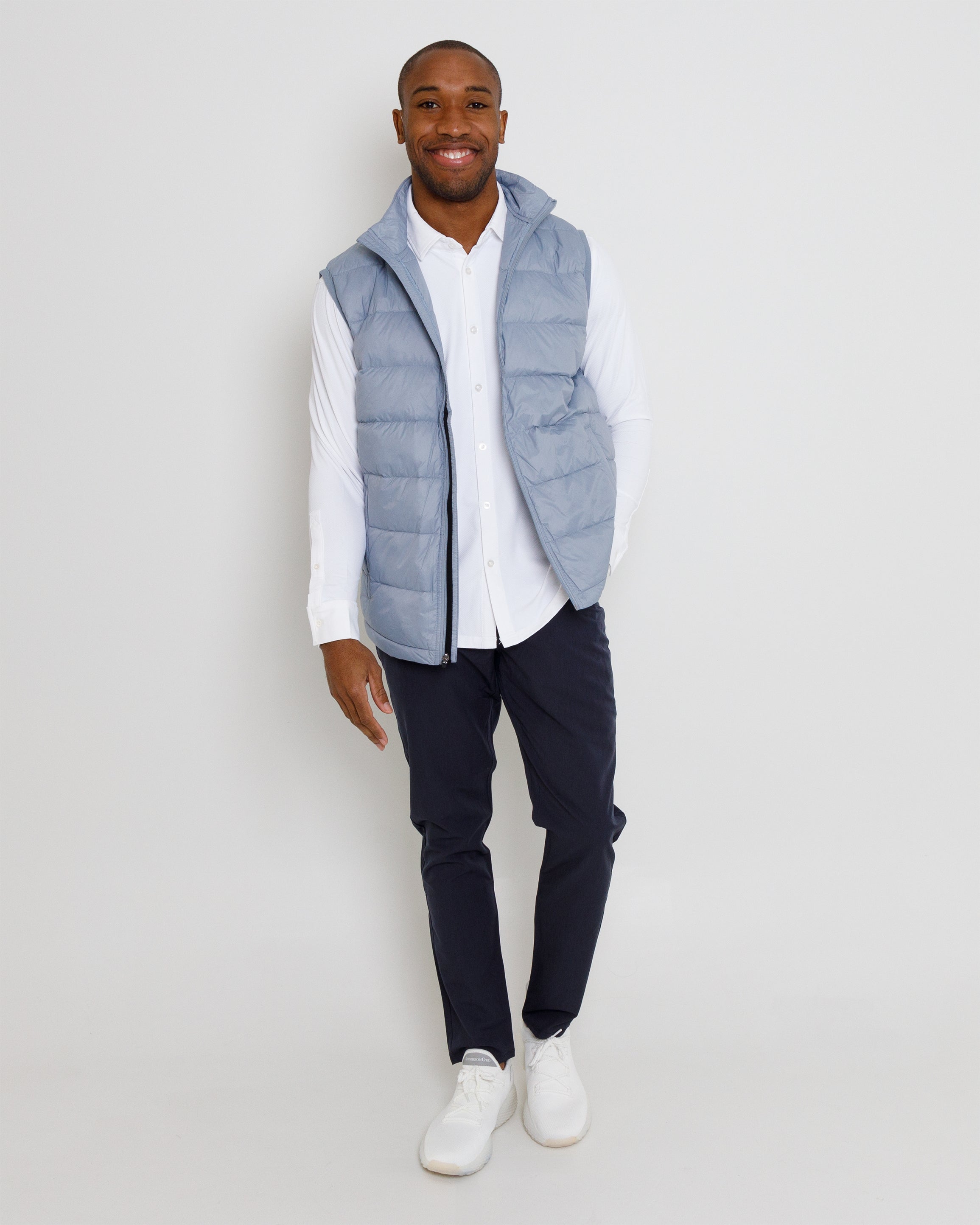 Down Vest - Dusty Blue