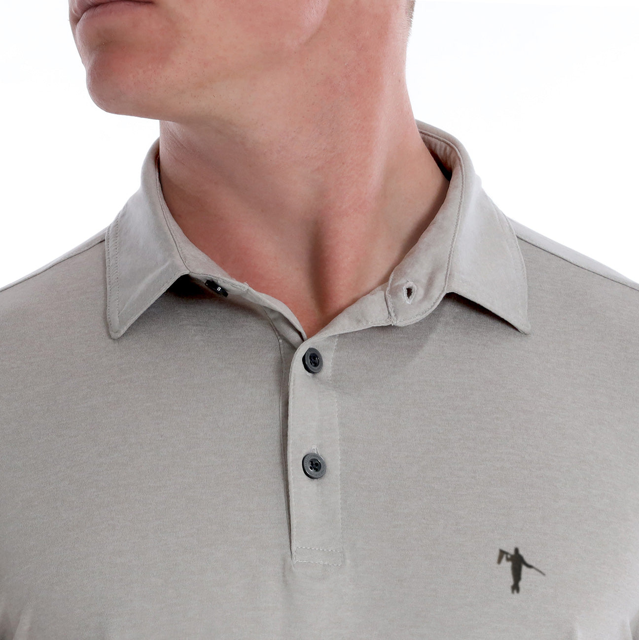 GAMER ICON POLO - PLATINUM HEATHER