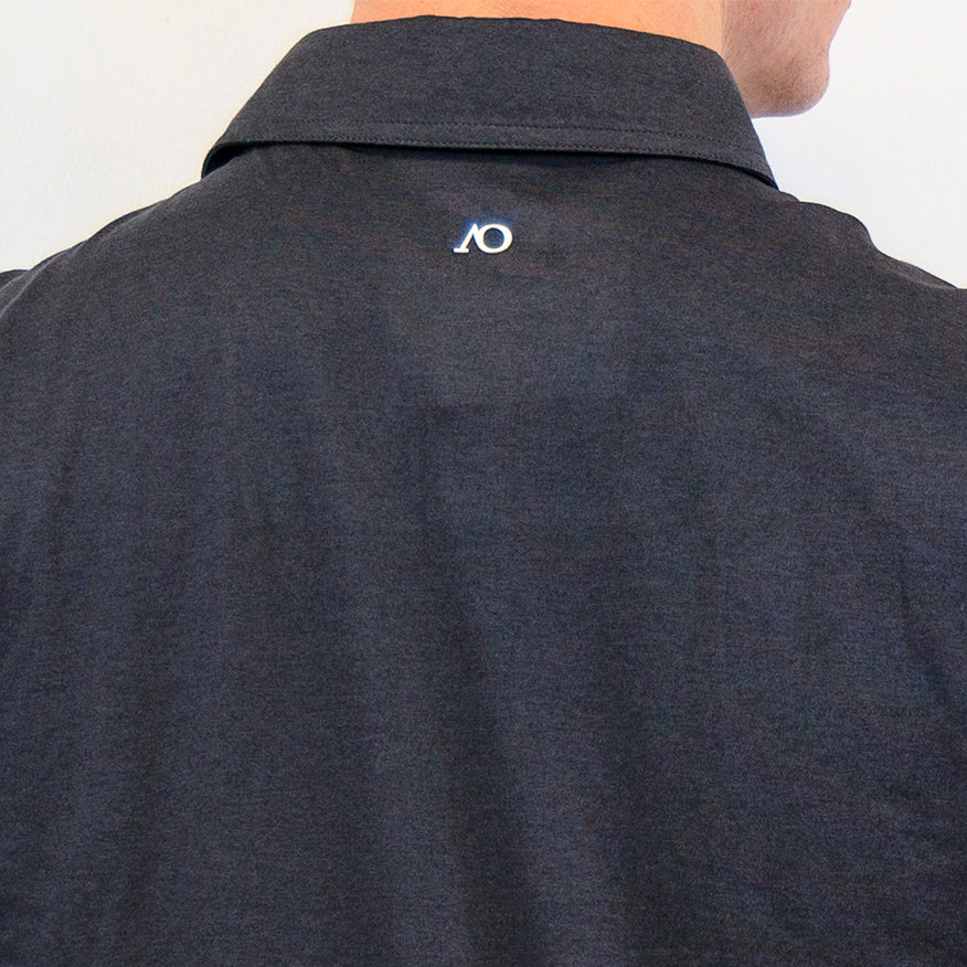 Gamer Long Sleeve Polo - Black Heather