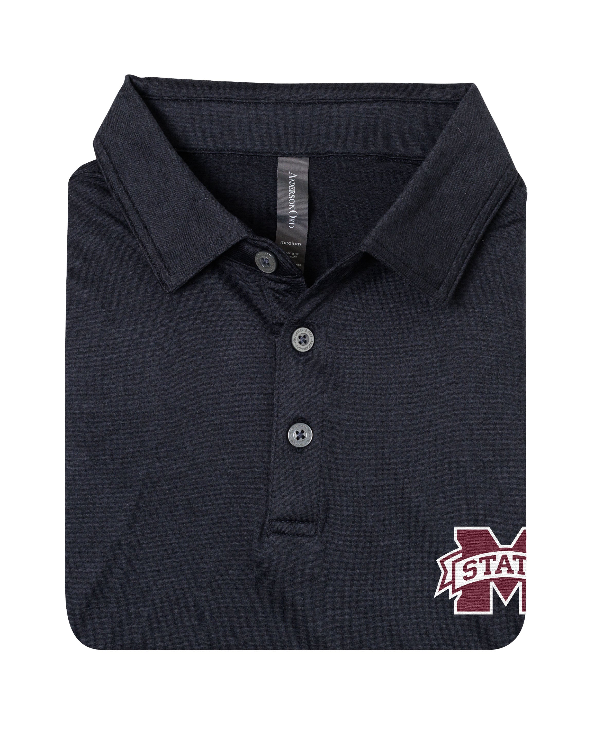 Gamer Polo Mississippi State - Black Heather