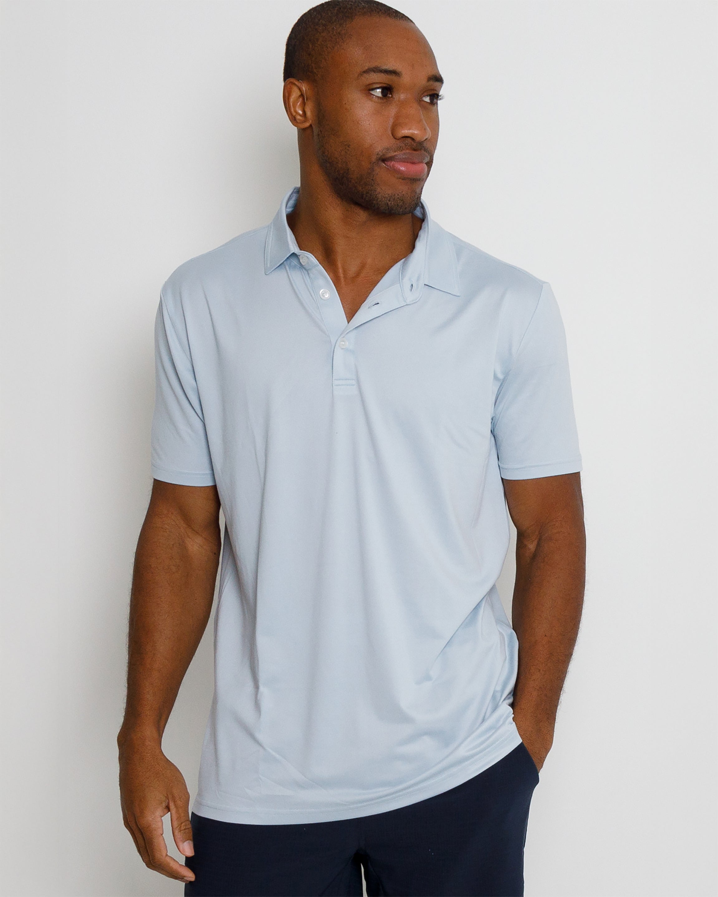 Gamer Polo - Niagara Mist Heather