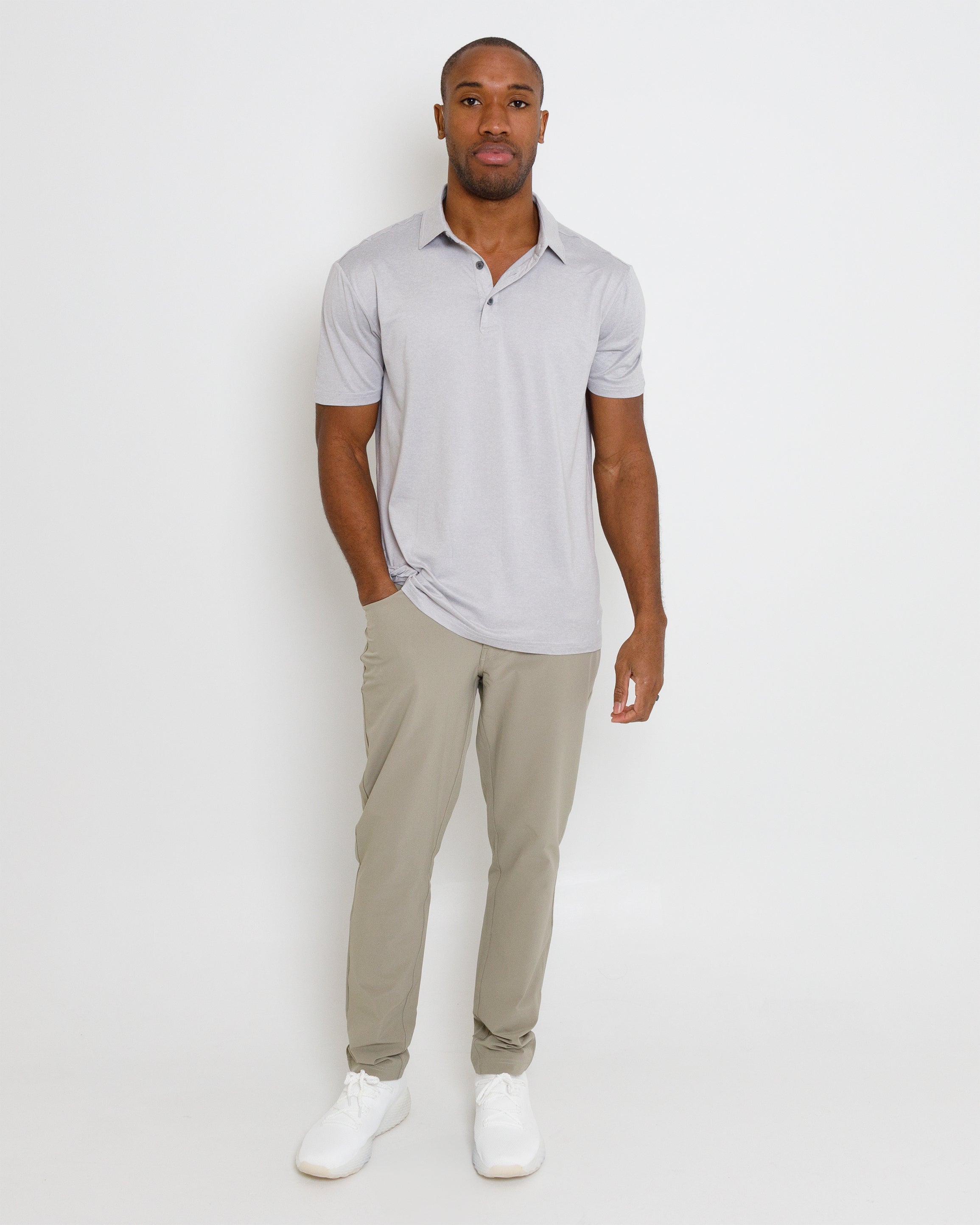 Gamer Polo - Platinum Heather