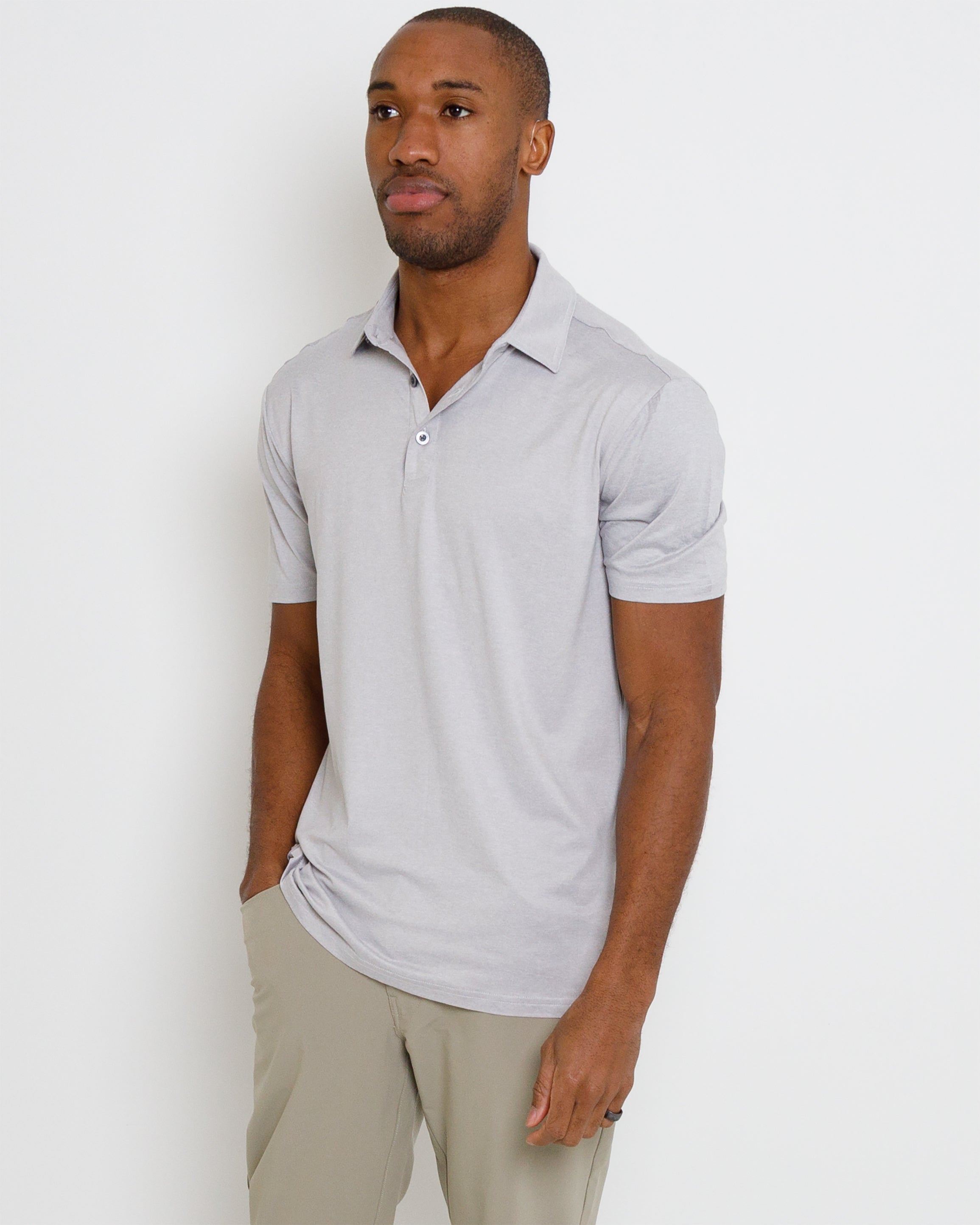 Gamer Polo - Platinum Heather