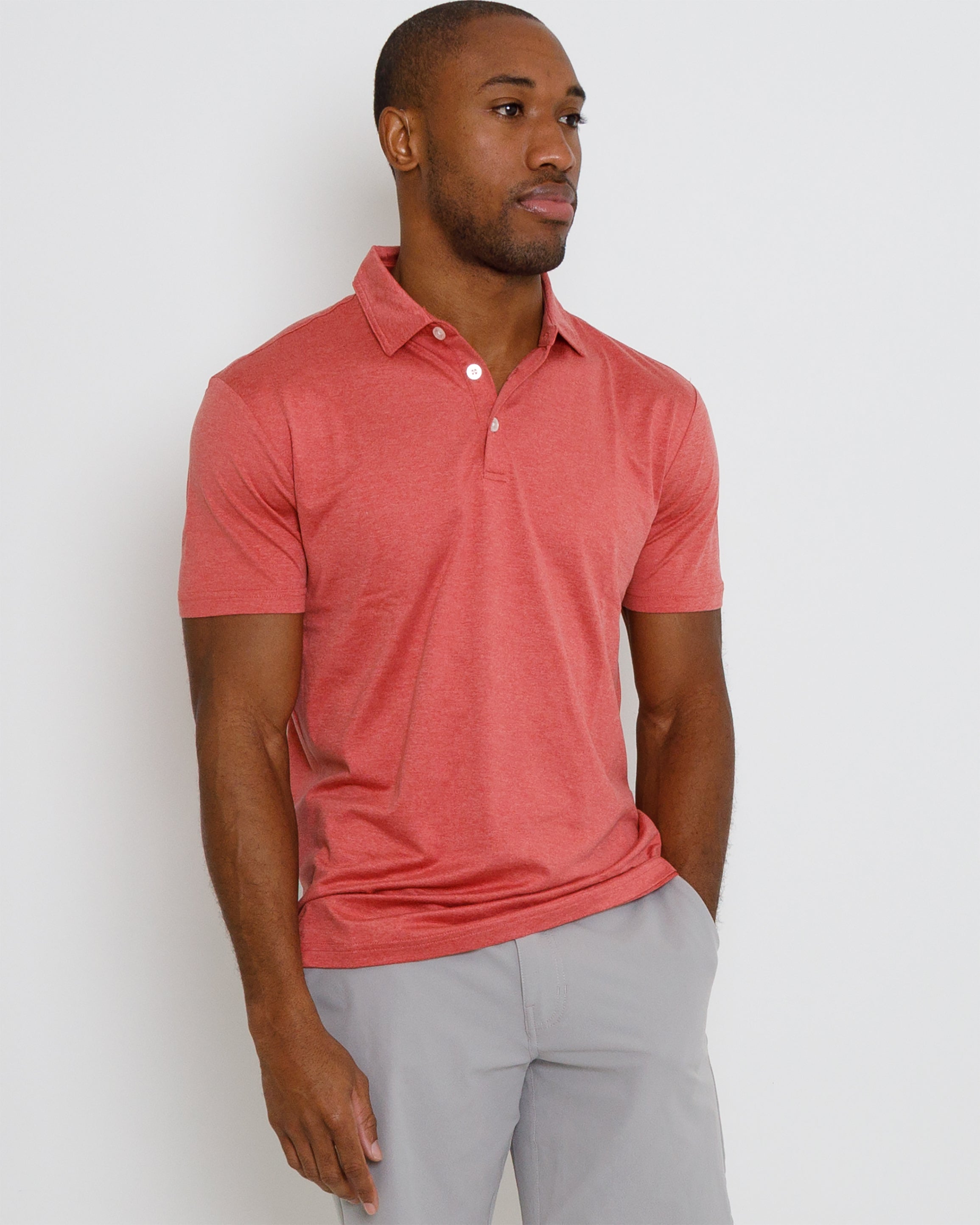 Gamer Polo - Mineral Red Heather