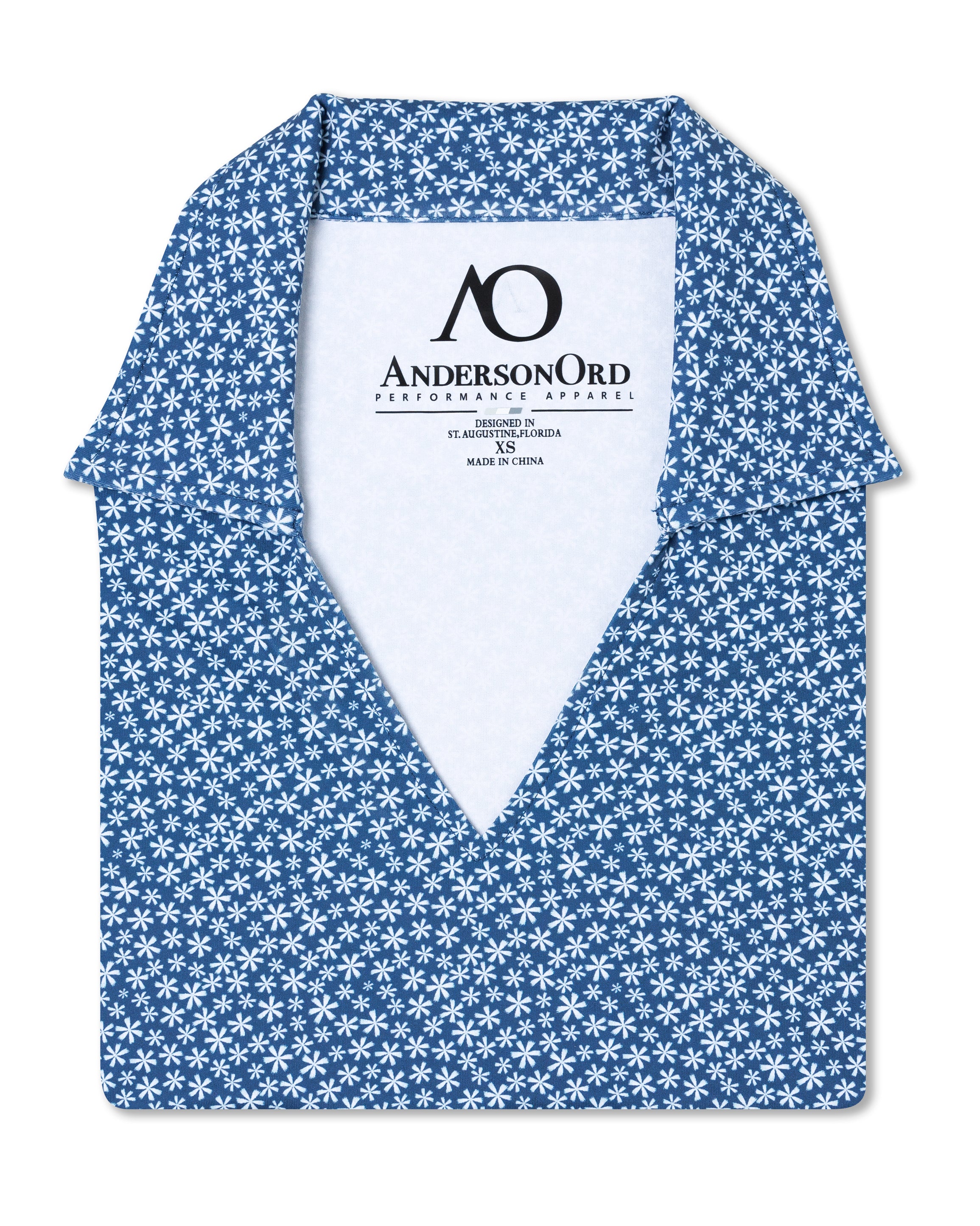 Kay Sleeveless Polo - Dark Denim/White/Omphalodes