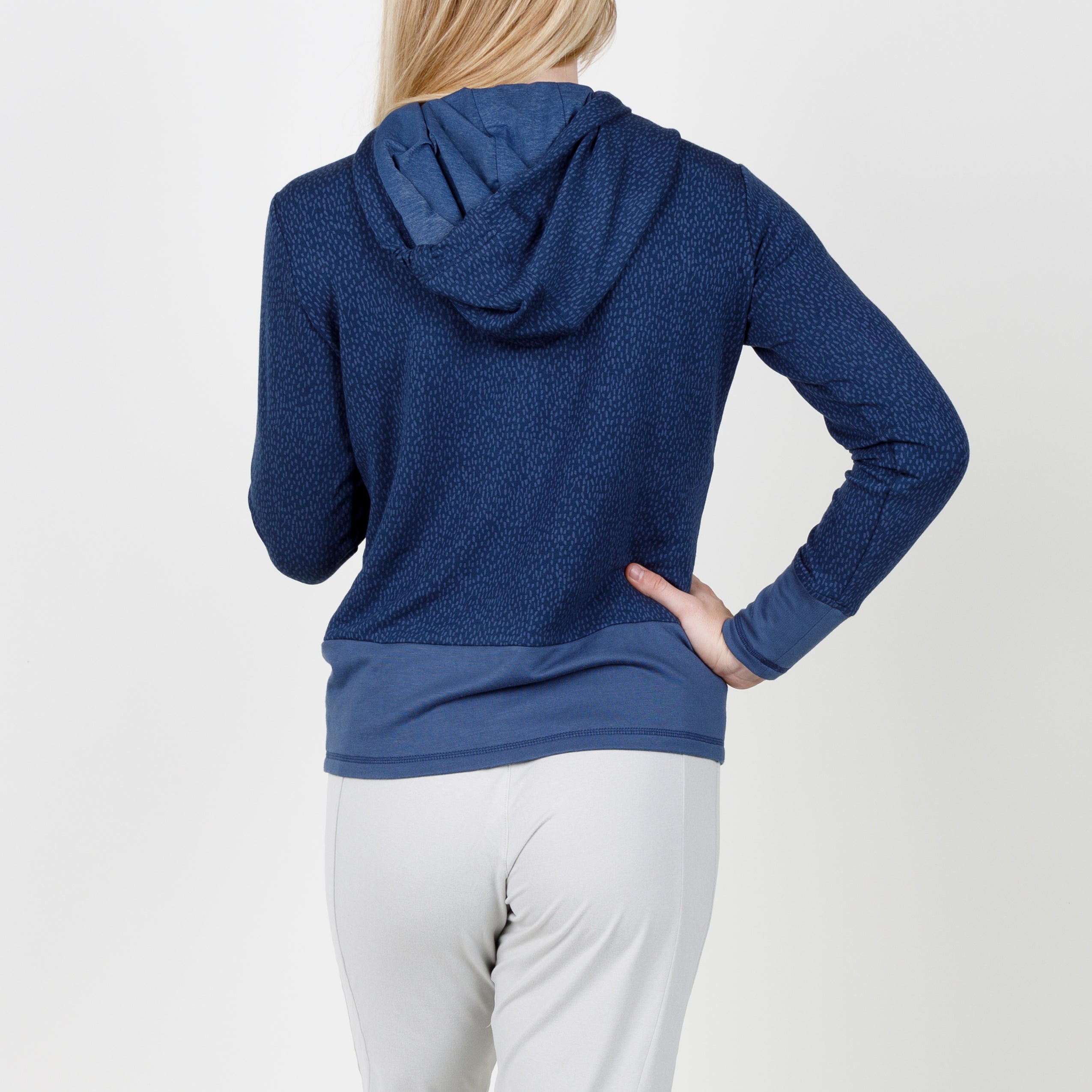 Lux Crop Hoodie - Navy