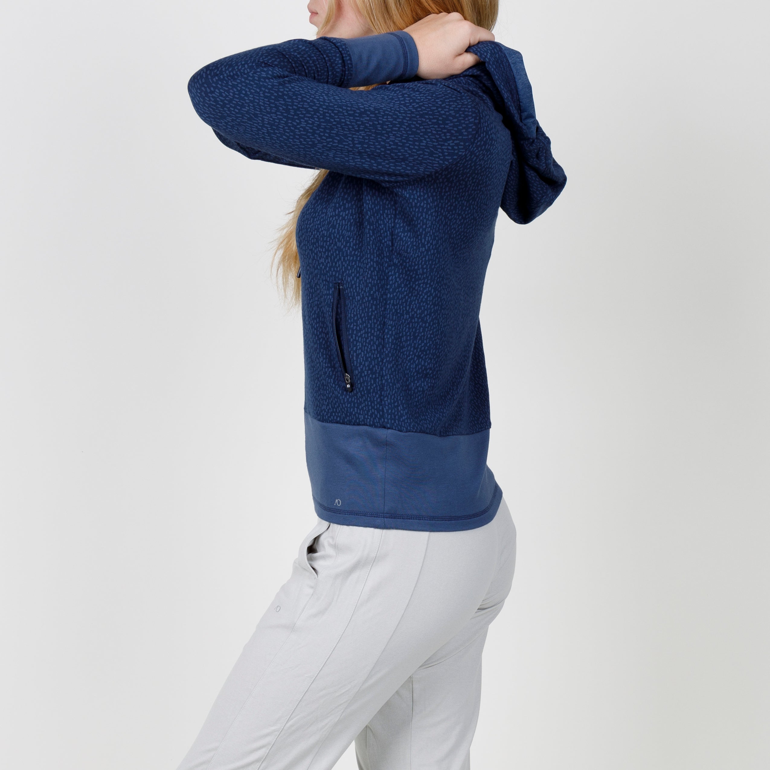 Lux Crop Hoodie - Navy