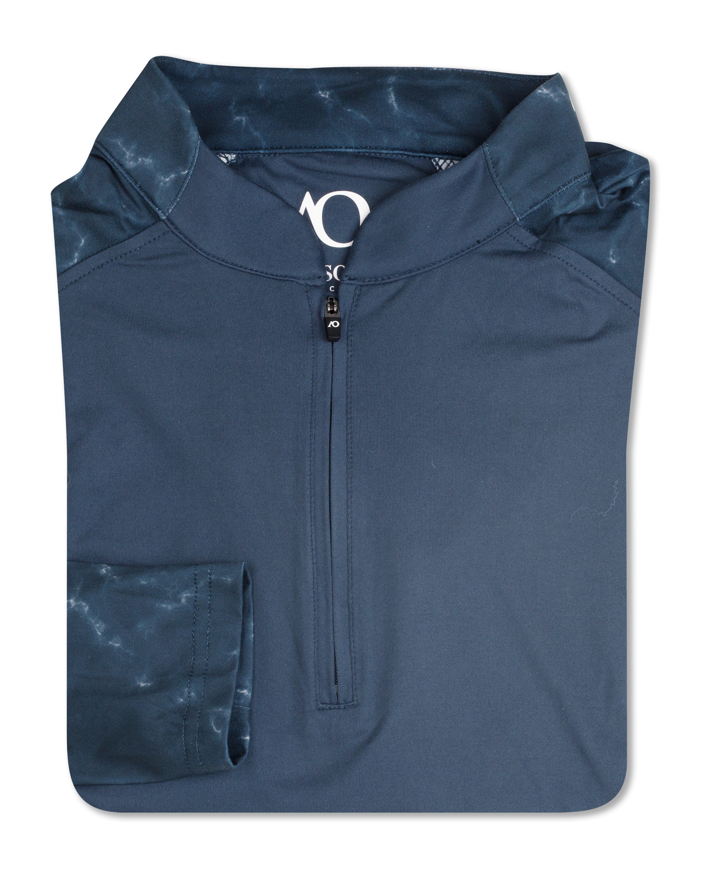 1/4 Zip Mock Pullover - Navy