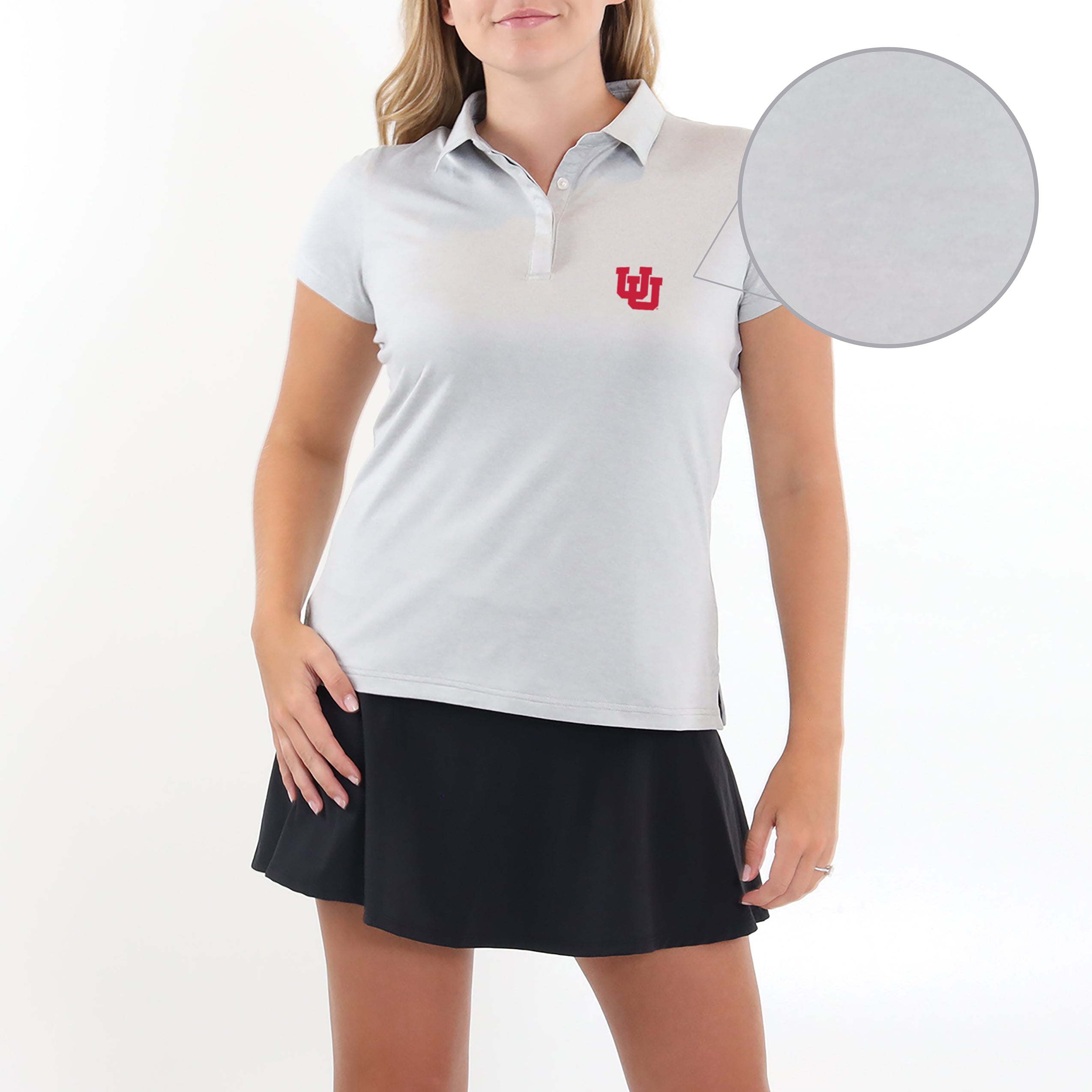 Lady Gamer Polo Utah - Platinum Heather