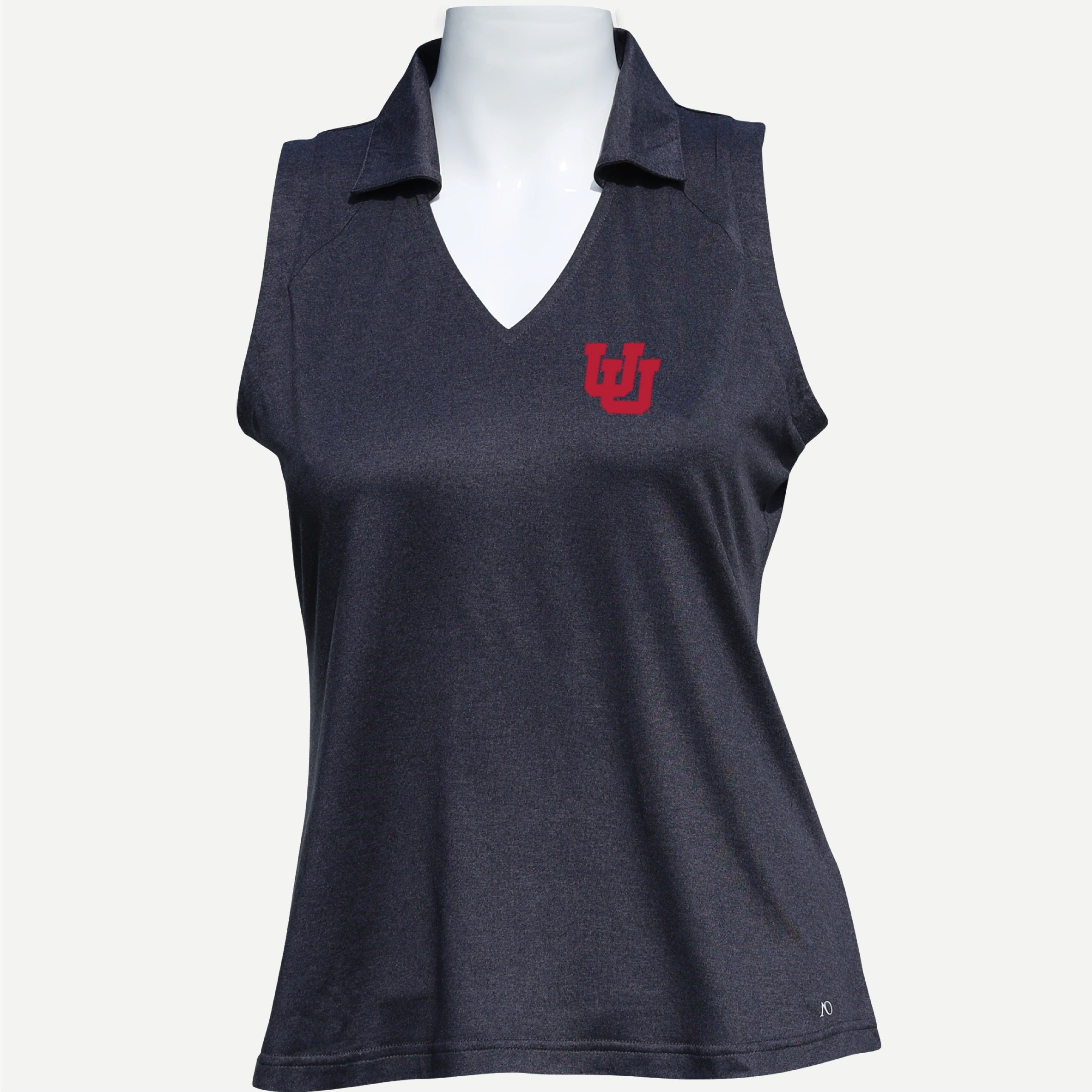 Lady Gamer Sleeveless Polo Utah - Black Heather