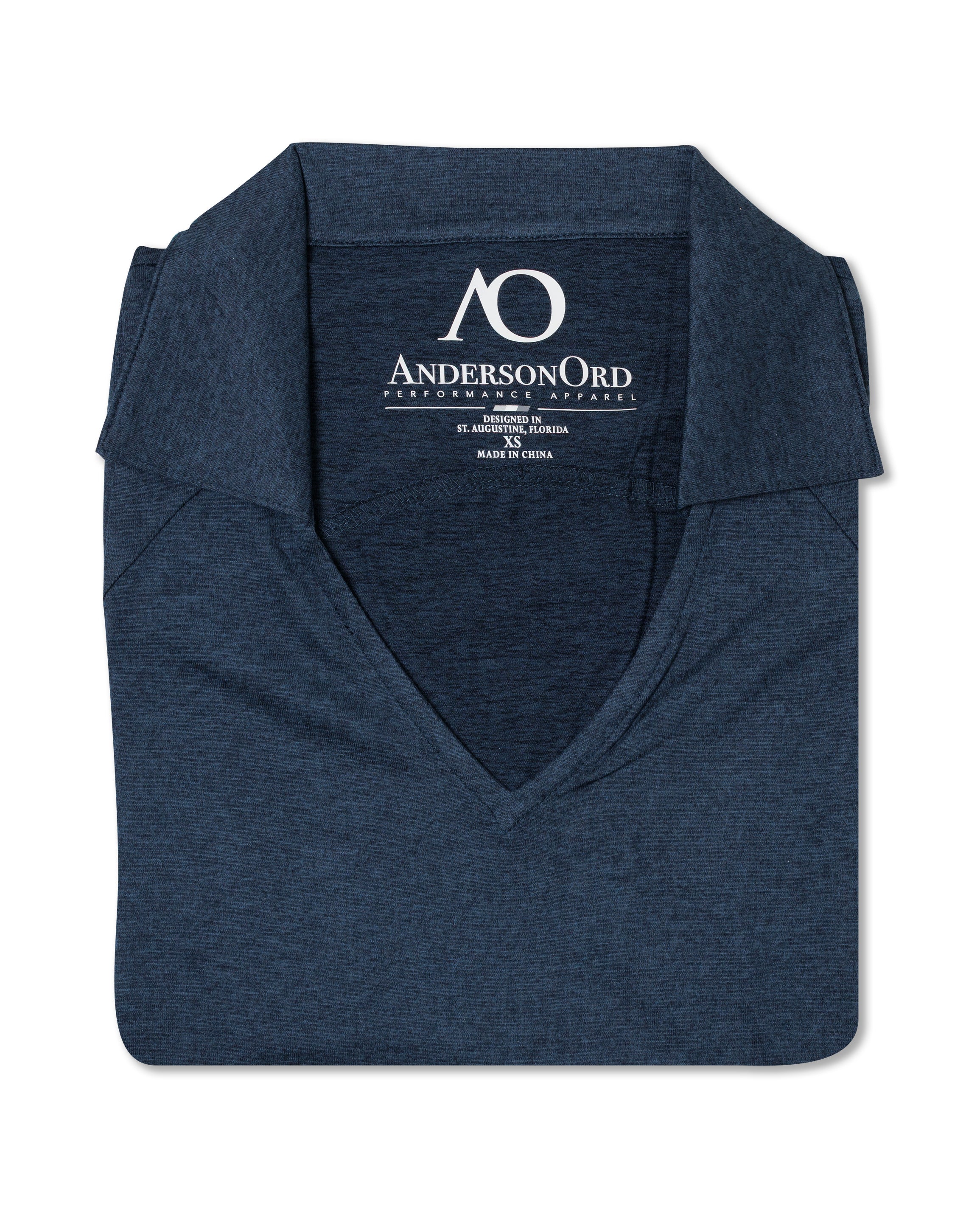 Lady Gamer Sleeveless Polo - Navy Heather