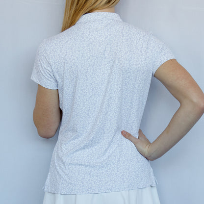 Women's Poppy Polo - Lavender/White