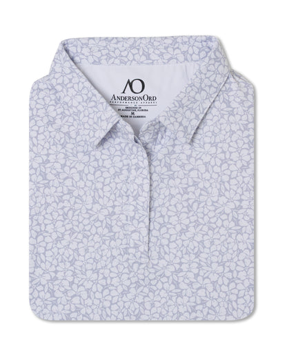 Women's Poppy Polo - Lavender/White