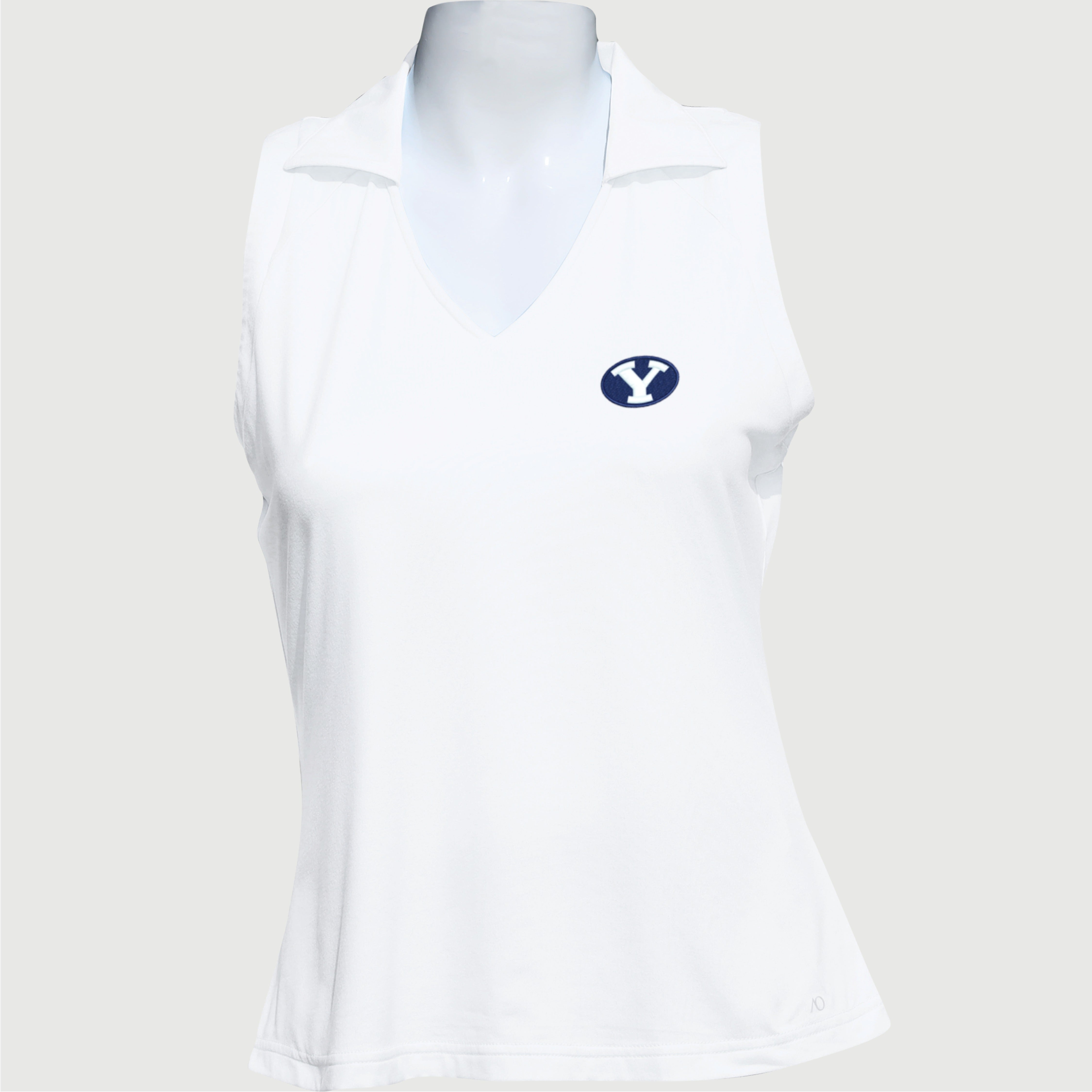 Lassie Sleeveless Polo Oval Y - White