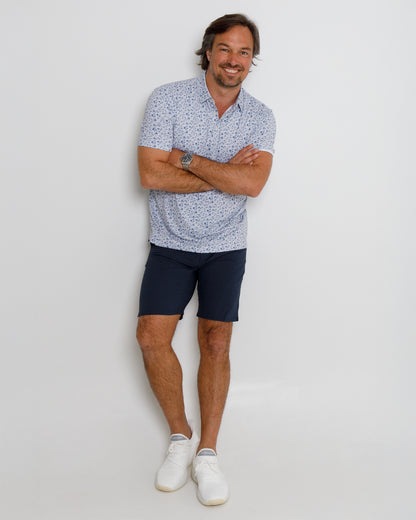 Logan Polo - Steel/White/Federal Blue
