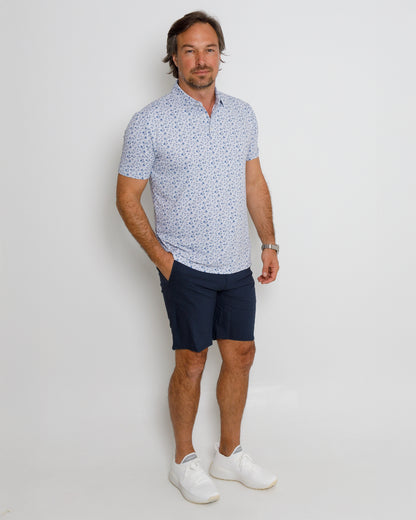 Logan Polo - Steel/White/Federal Blue