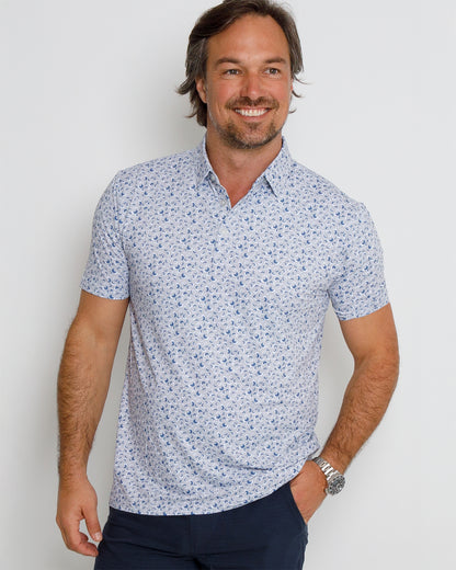 Logan Polo - Steel/White/Federal Blue
