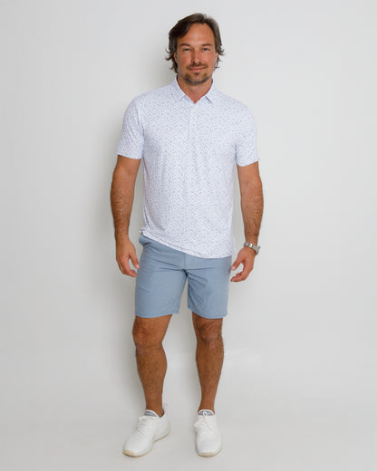 Logan Polo - White/Niagara Mist/Warm Steel