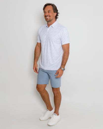 Logan Polo - White/Niagara Mist/Warm Steel