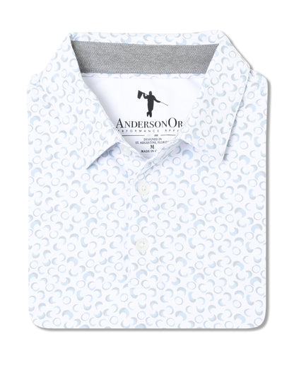Logan Polo - White/Niagara Mist/Warm Steel
