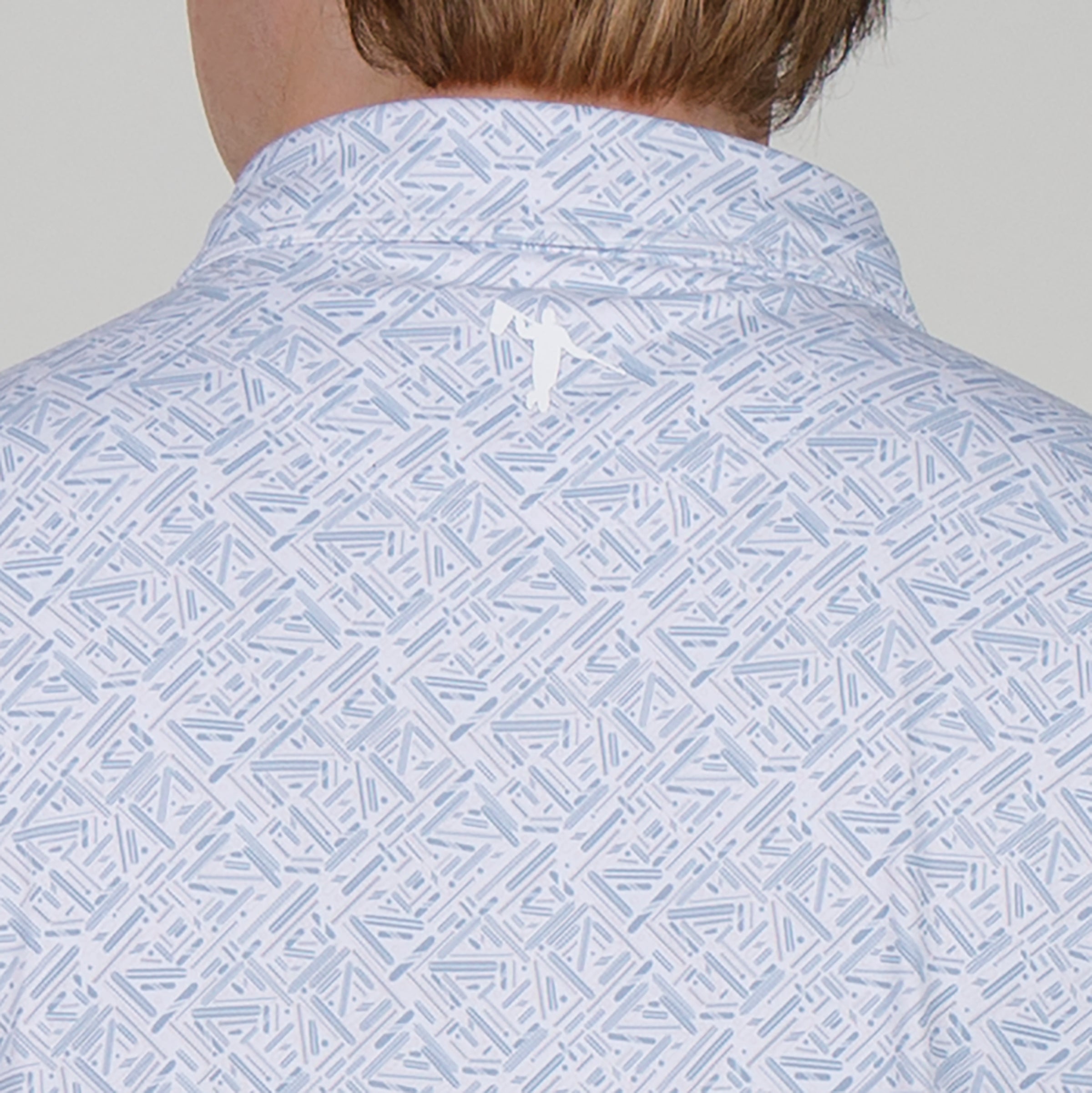 Longboard Polo - White/Dusty Blue/Lotus