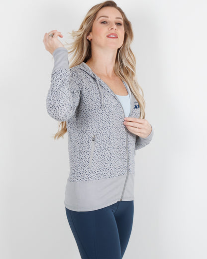 Lux Crop Hoodie KPMG - Steel/Navy/White