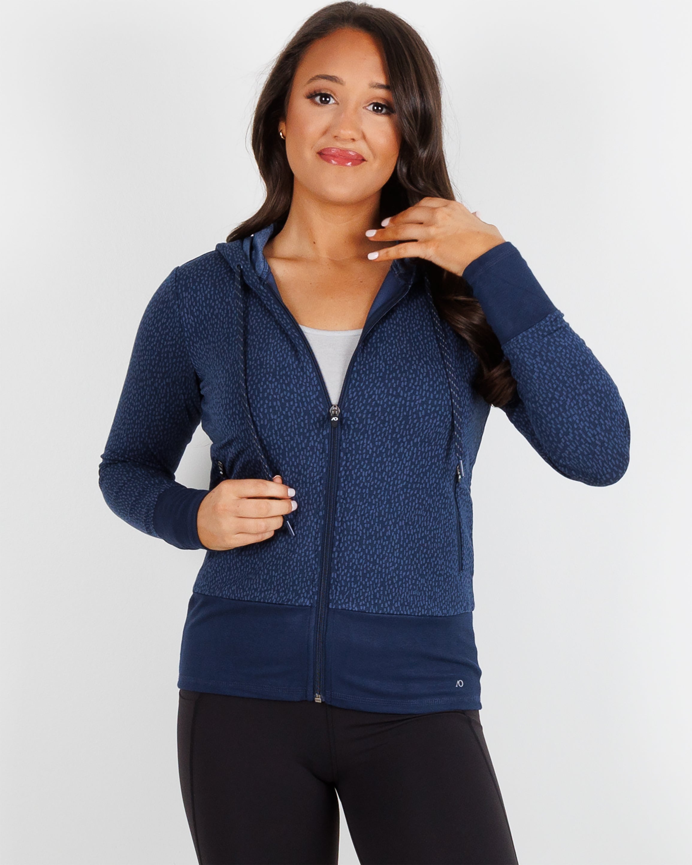 Lux Crop Hoodie - Navy