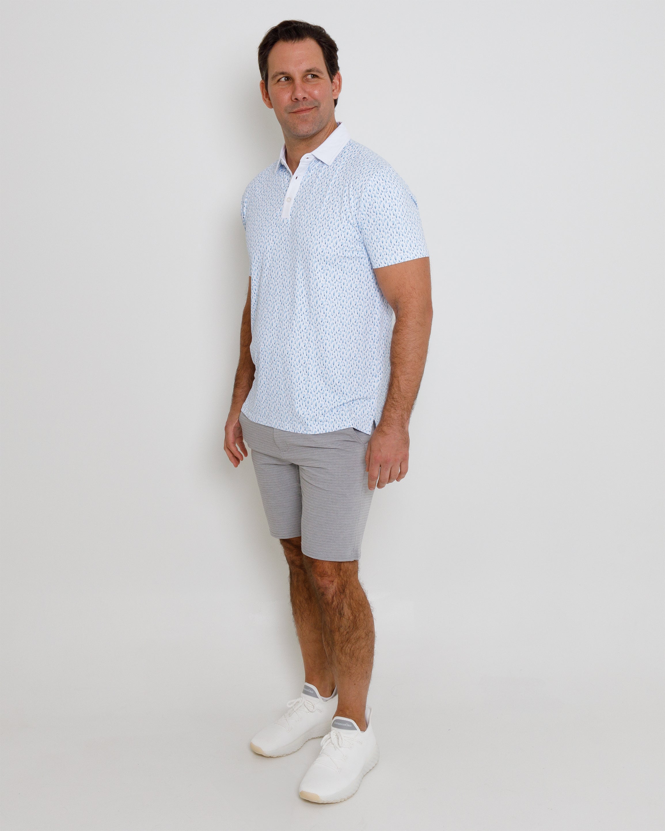 Mist Polo - White/Sky/Laguna Blue