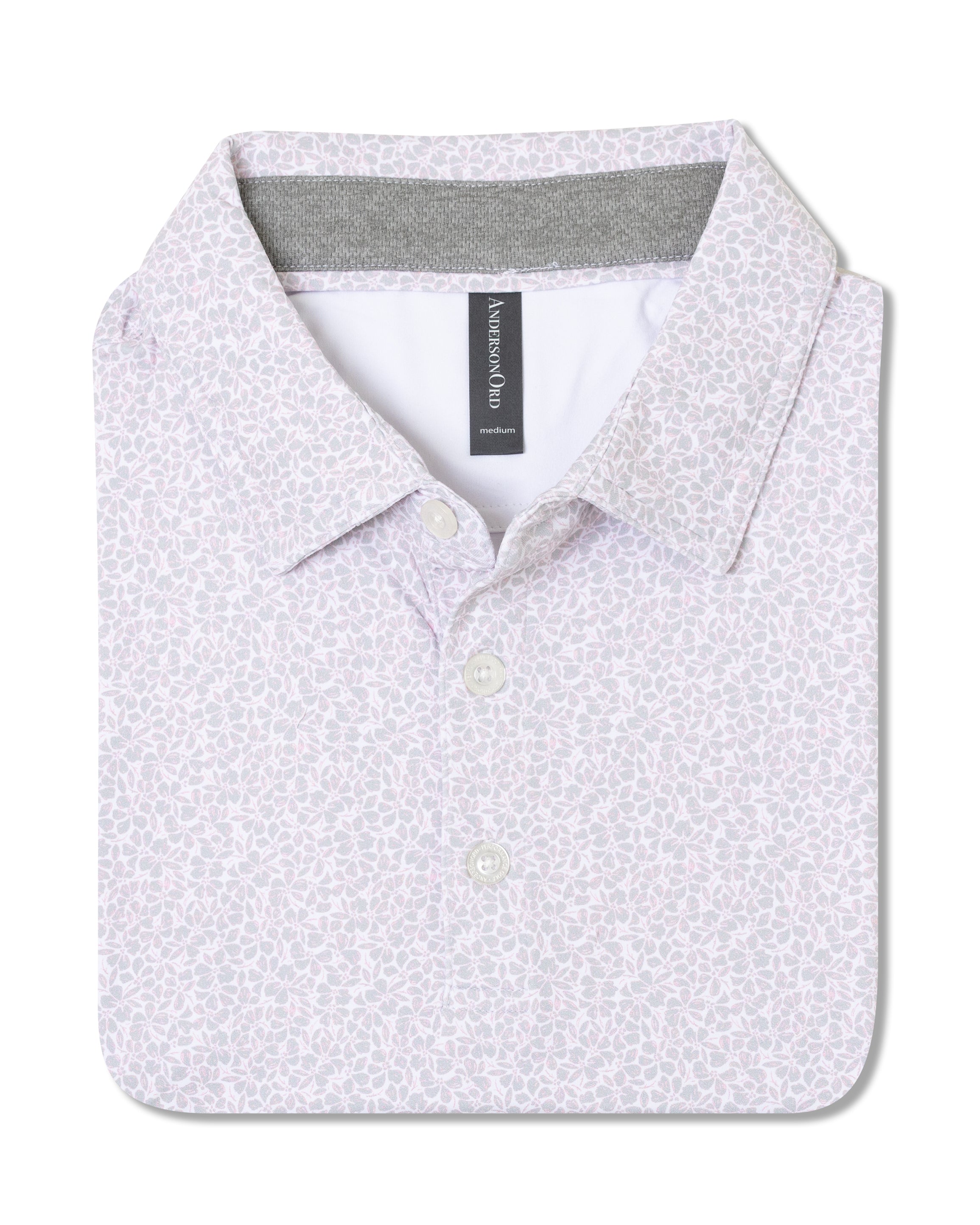 Poppy Polo - White/Orchid Pink