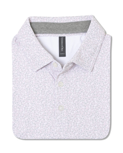 Poppy Polo - White/Orchid Pink