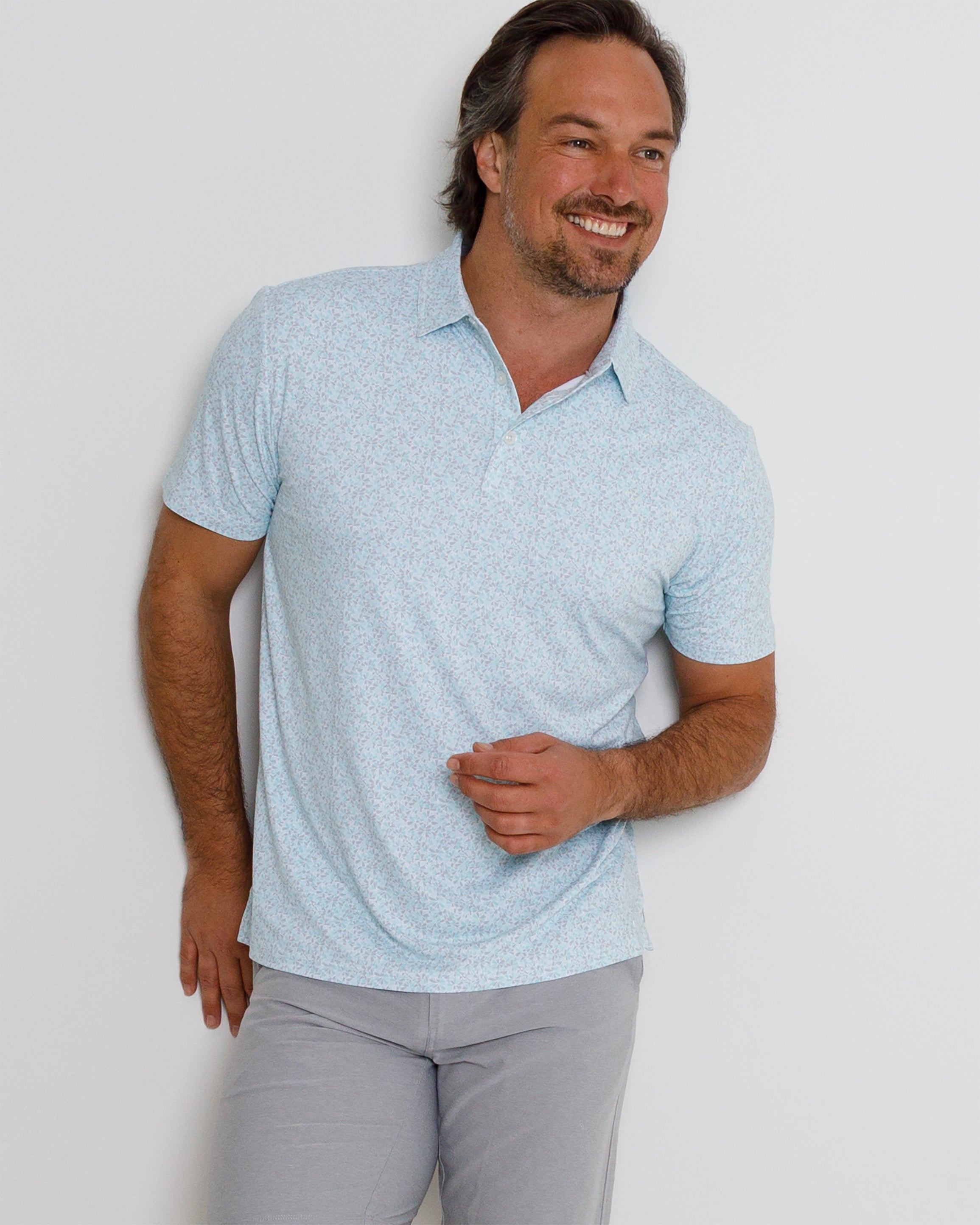 Reservoir Polo - White/Bleached Aqua/Steel