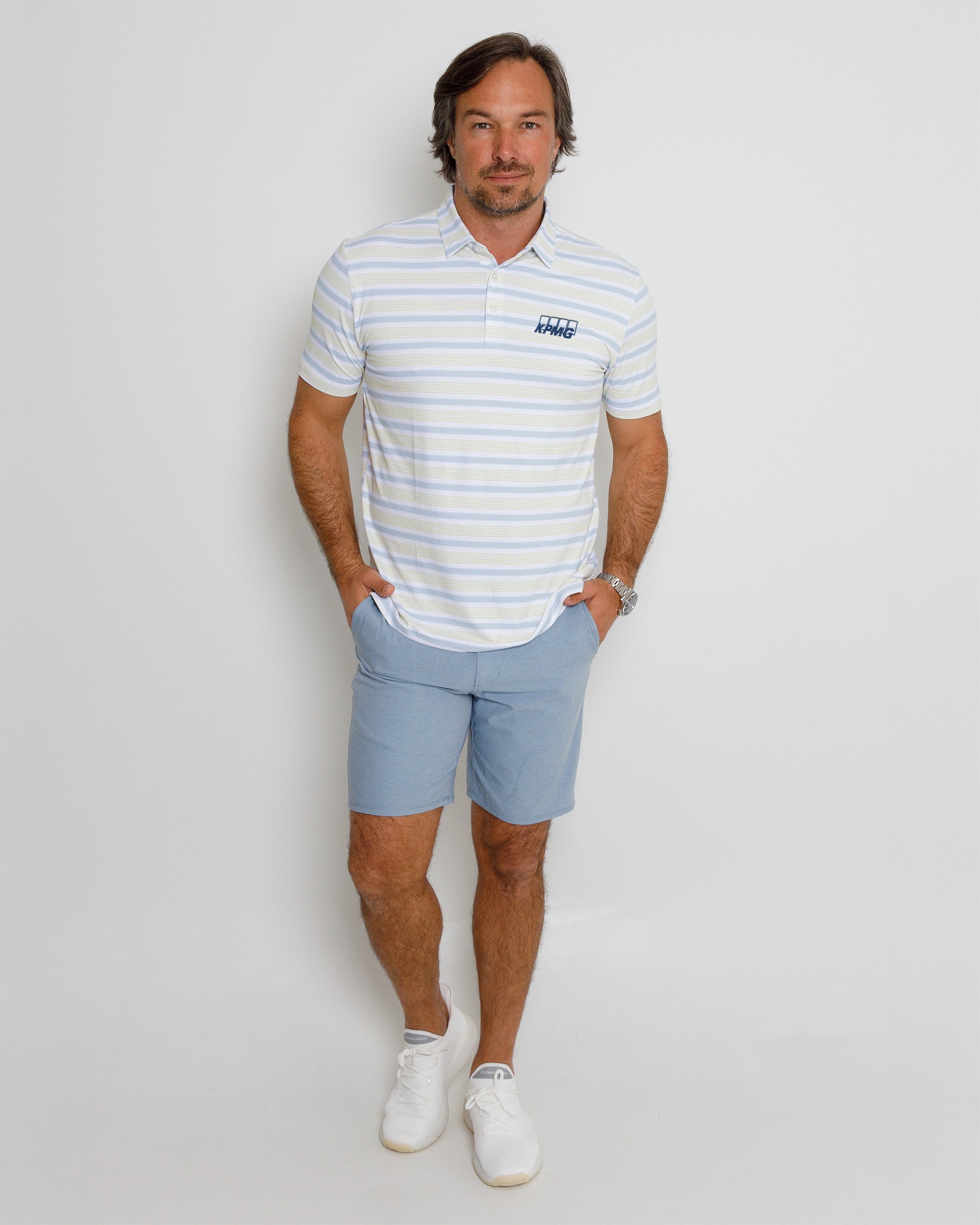 Spear Polo KPMG - HTR Niagara Mist/HTR Glass Green