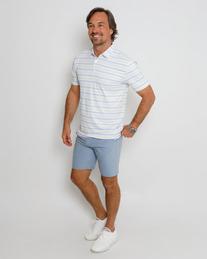 Spear Polo - HTR Niagara Mist/HTR Glass Green