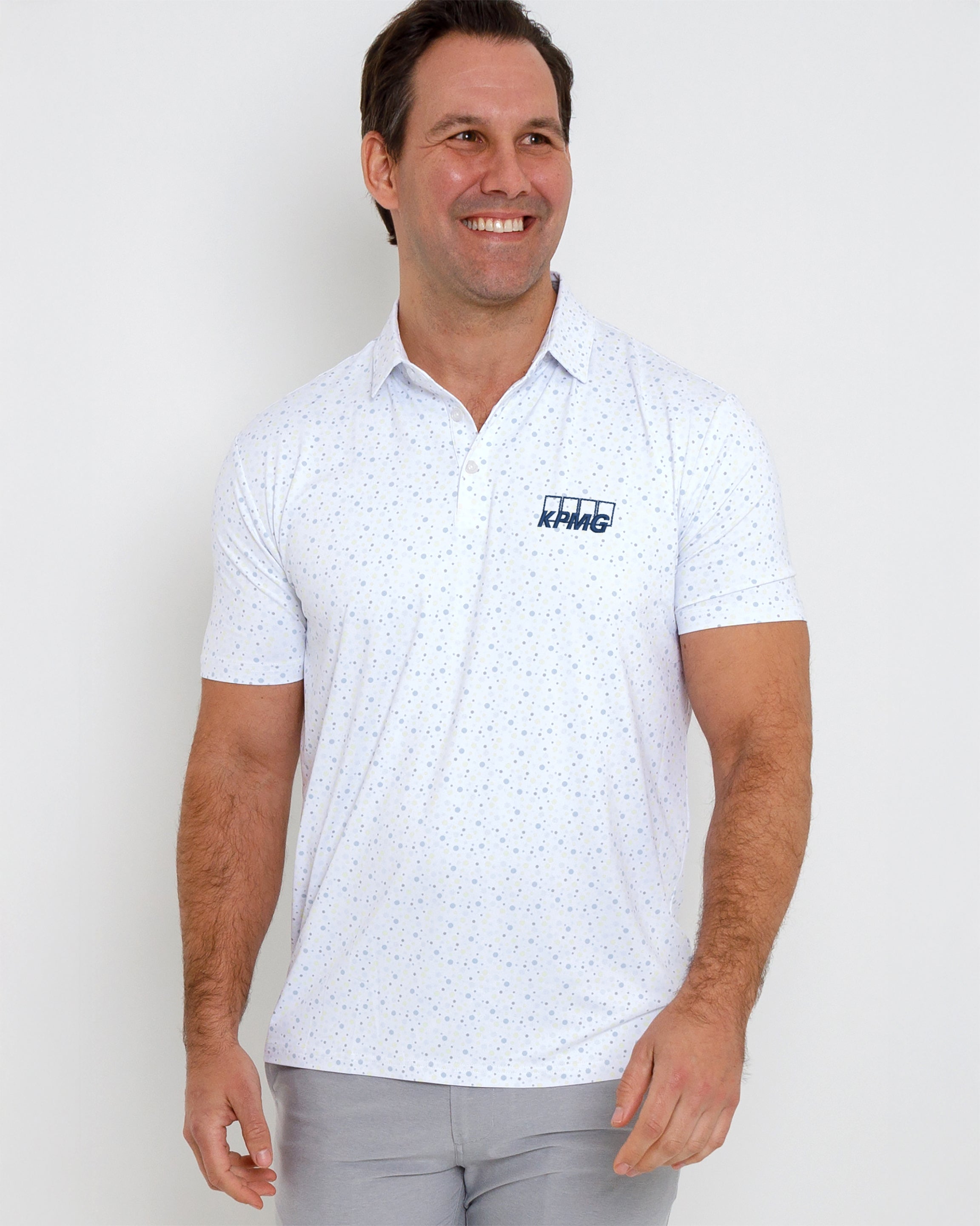 Sunshine Polo KPMG - White/Niagara Mist/Glass Green