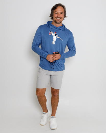 Blacks Beach Hoodie - American Looper - Federal Blue Heather