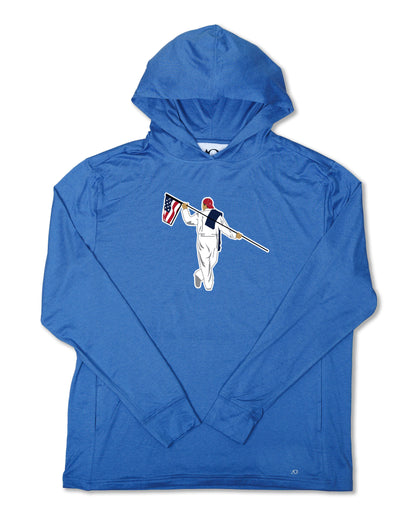 Blacks Beach Hoodie - American Looper - Federal Blue Heather