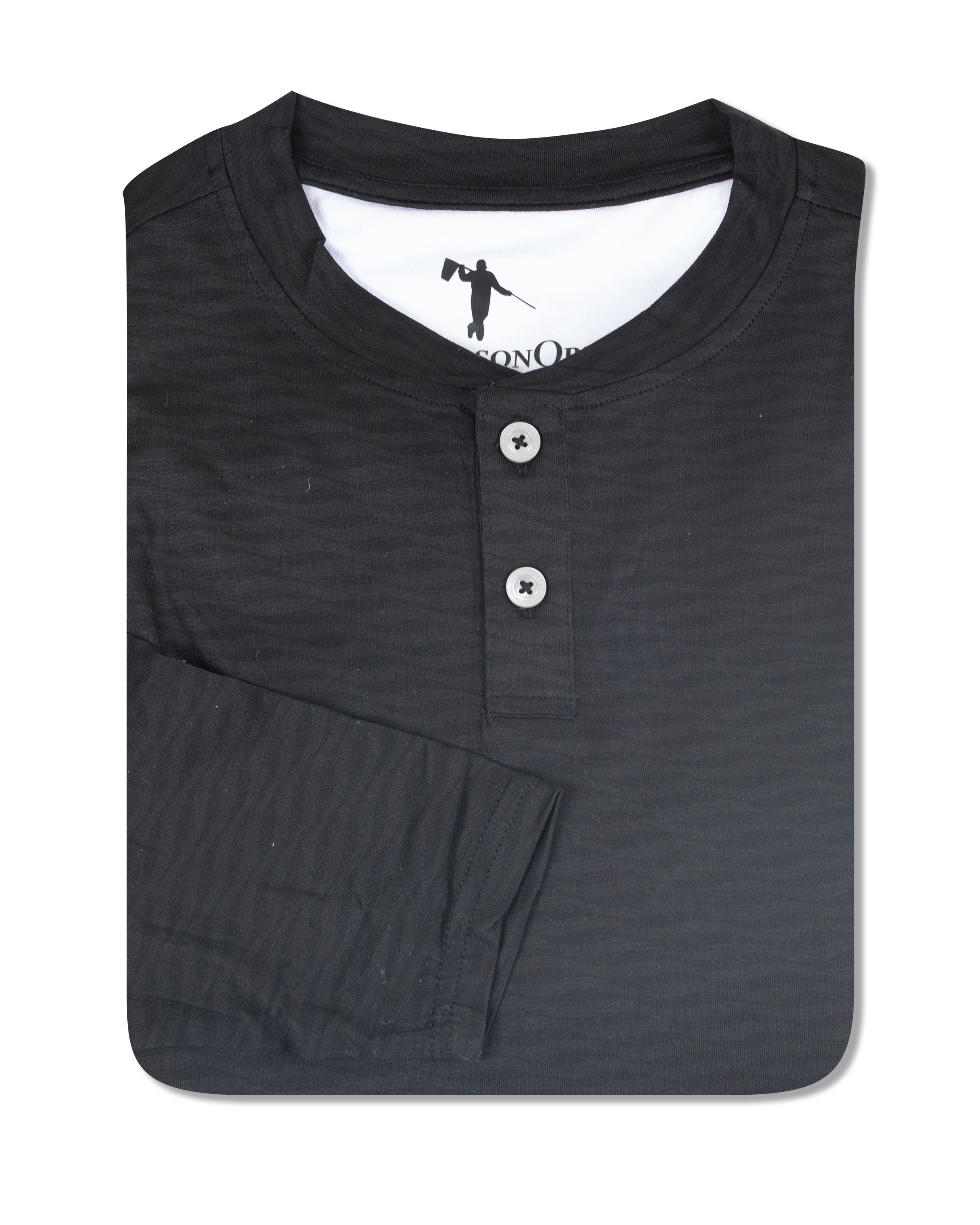 Wave LS Henley - Black Heather