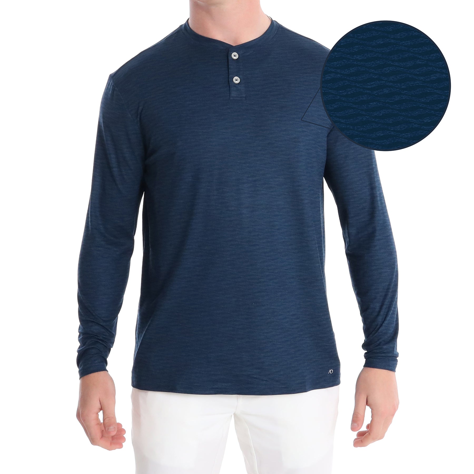 Wave LS Henley - Midnight Navy Heather