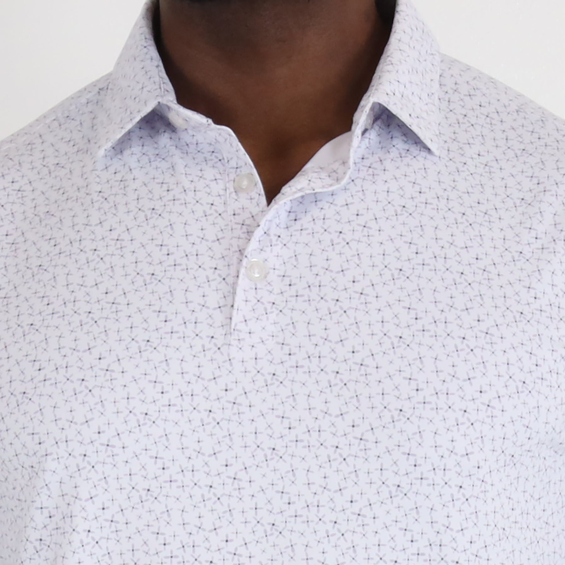 FIRST BLOOMS POLO - WHITE/DRESS BLUES/LANGUID