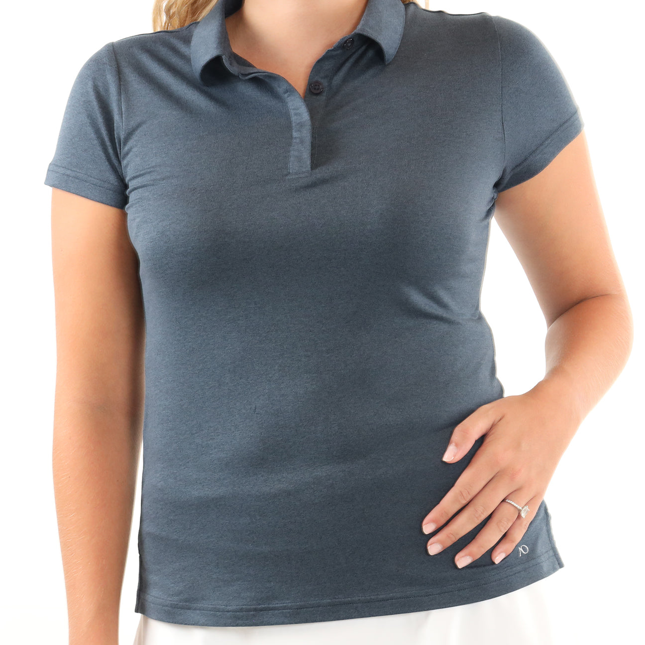 LADY GAMER POLO - NAVY HEATHER