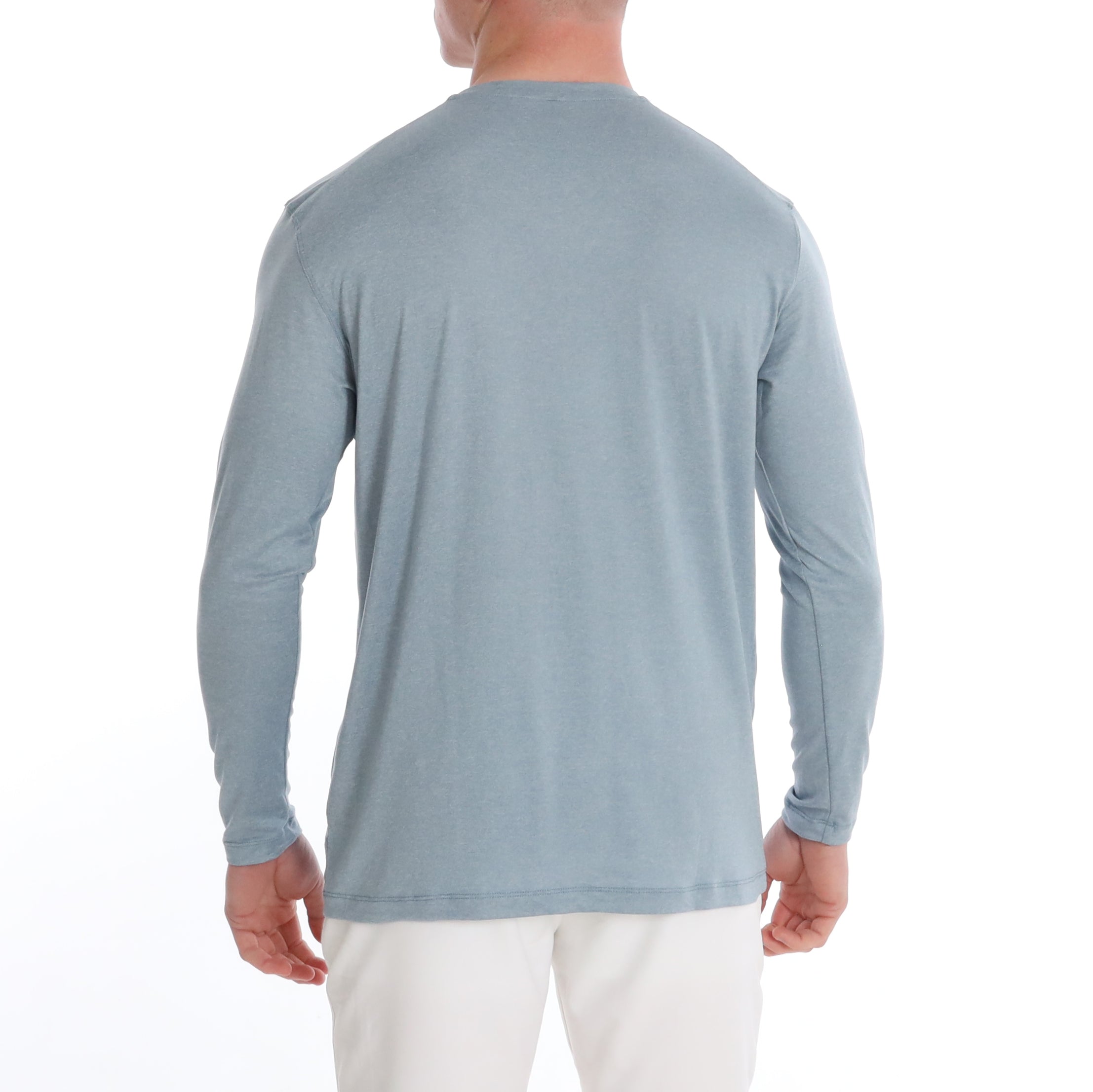 Butter T LS AO Racing - Blue Fog Heather