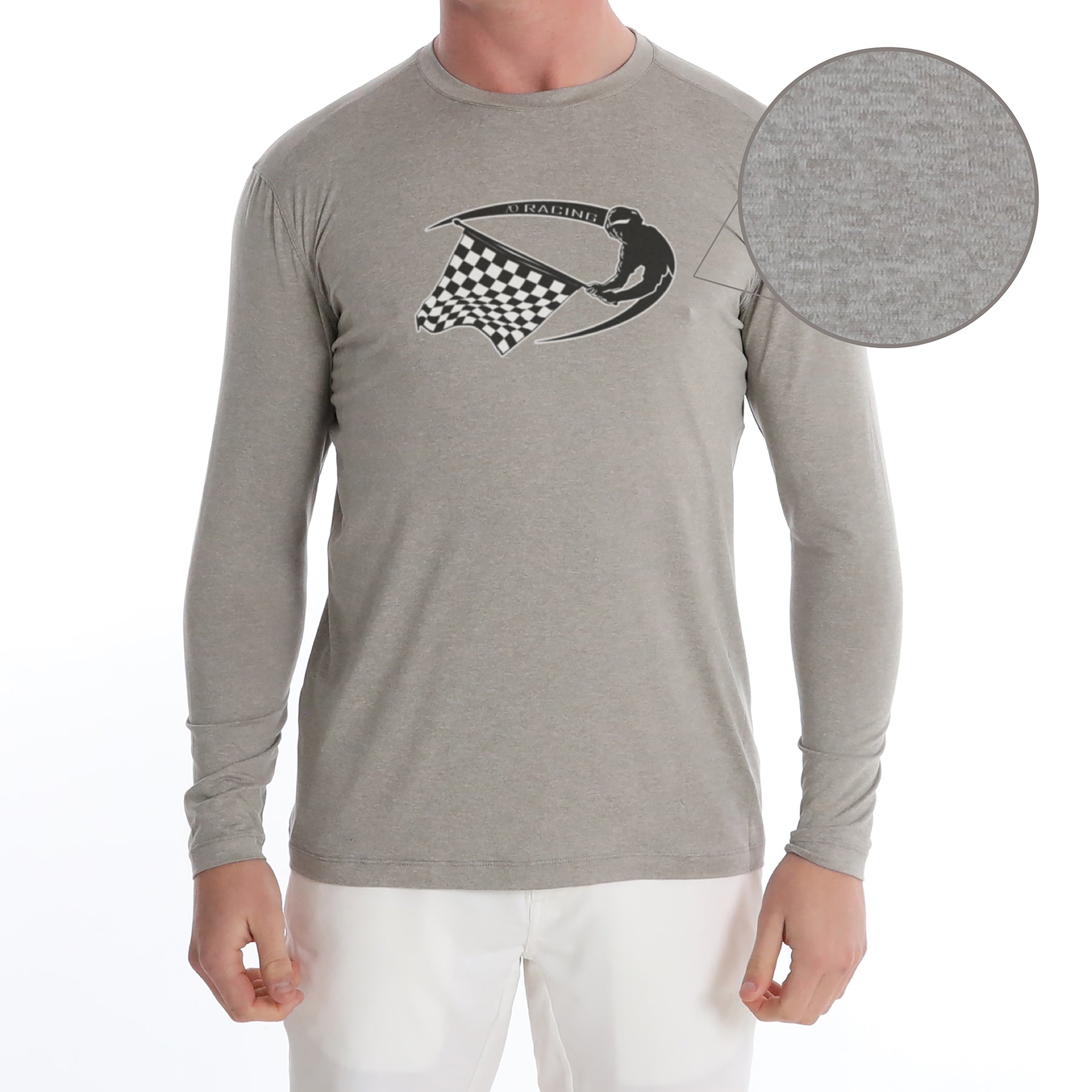 Butter T LS AO Racing - Grey Heather