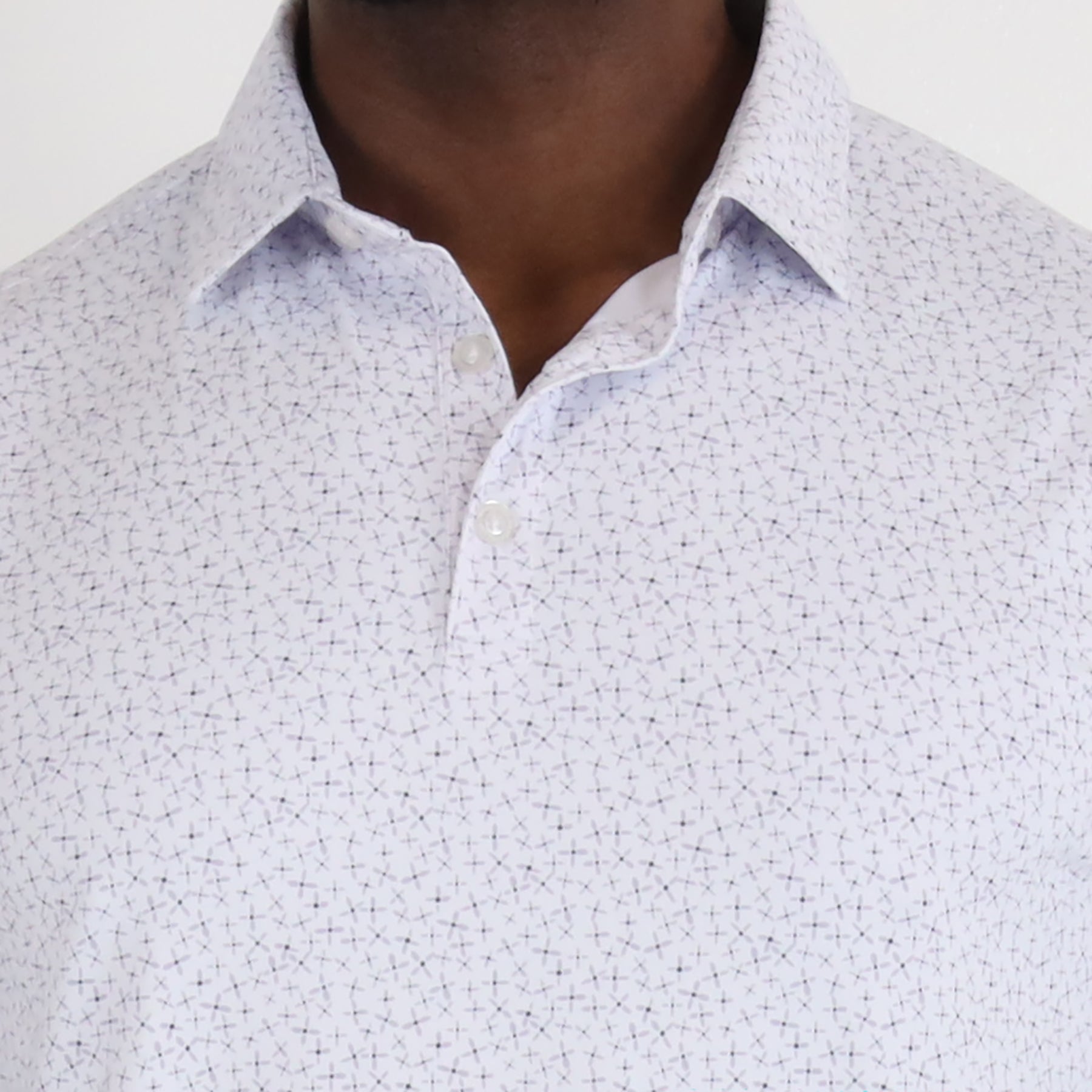 First Blooms Polo - White/Dress Blues/Languid