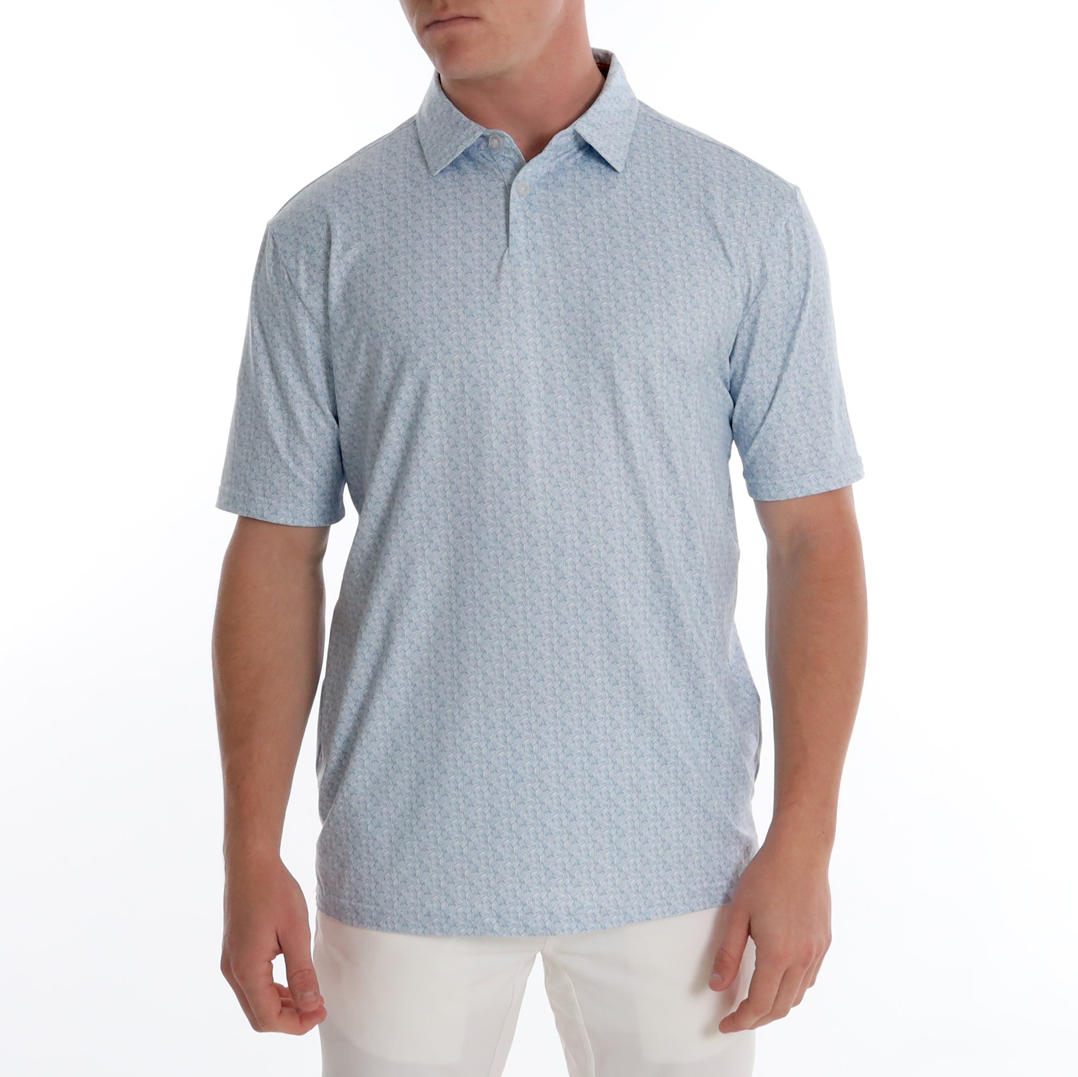 FORTRESS GOLF POLO - BLUE FOG