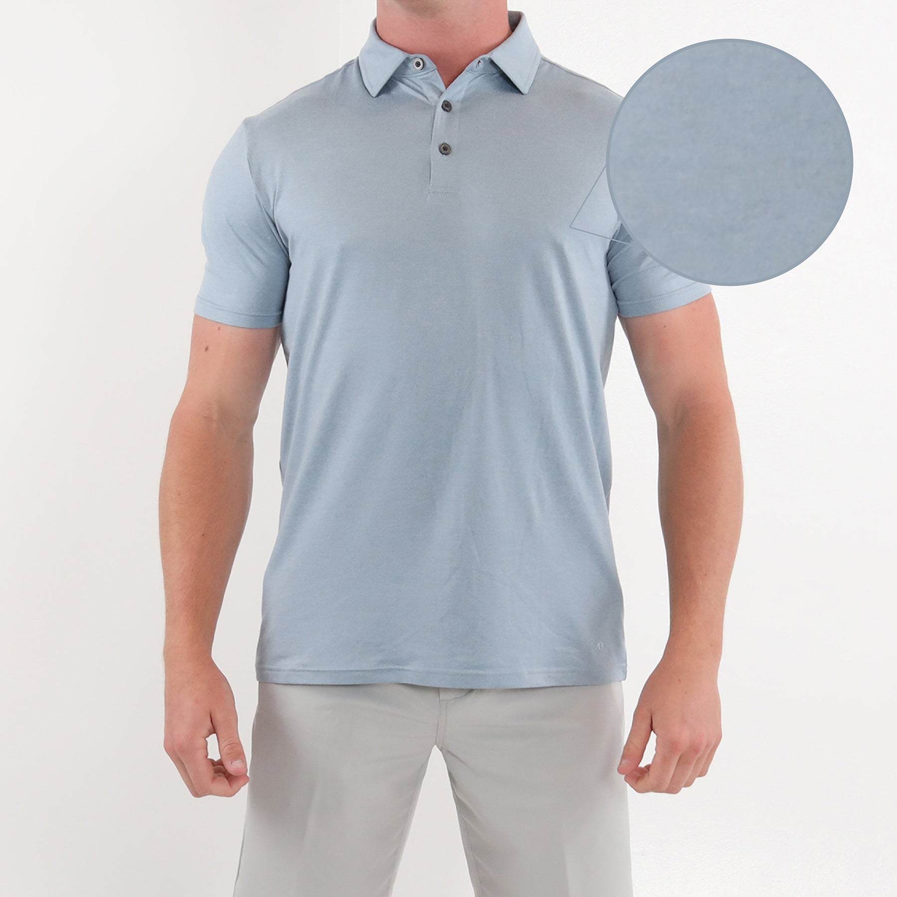 Gamer Polo - Blue Fog Heather