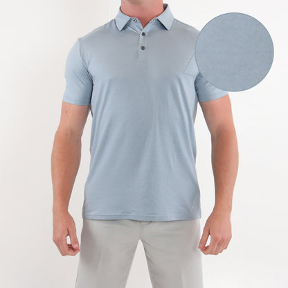 Gamer Polo - Blue Fog Heather