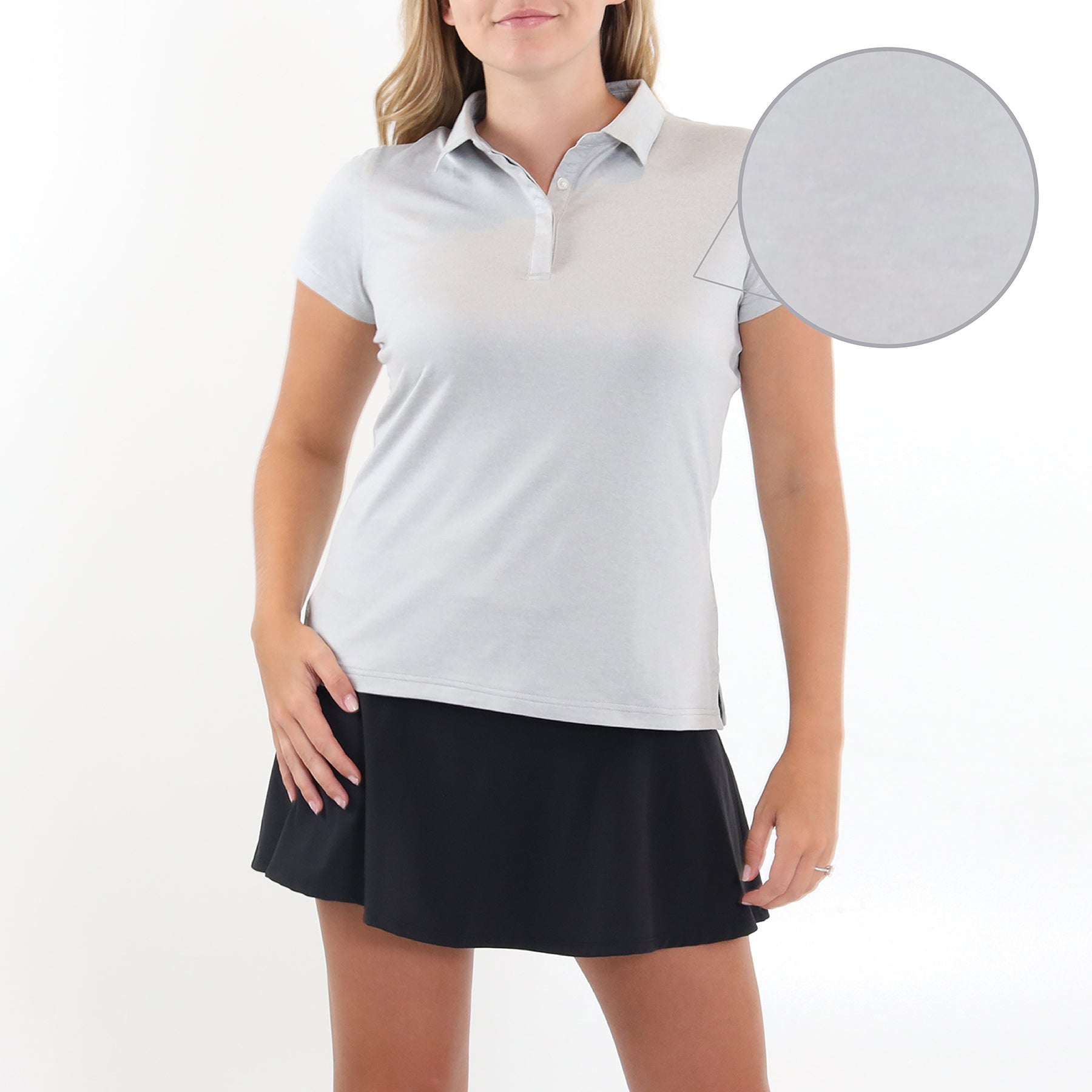 Lady Gamer Polo - Platinum Heather